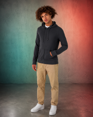 Polerón orgánico con cierre B&C Inspire_° Zipped Hooded