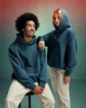 B&C Influence Hoodie – Polerón oversize premium 350 g/m²