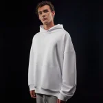Polerón oversize premium B&C Influence Hoodie de 350 g/m², ideal para impresión DTG de alta calidad en Chile