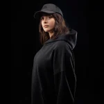 Polerón oversize premium B&C Influence Hoodie de 350 g/m², ideal para impresión DTG de alta calidad en Chile